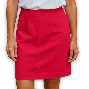 Talbots Irish Linen Skirt Hot Pink A-Line Career Size 8